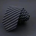 Men's Thickened Sanded Fabric Striped Solid Color Cotton Tie