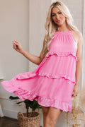 Jessica Frilly Tiered Sleeveless Mini Dress