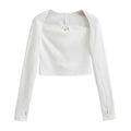 Sexy Sweet Cool Sexy Rose Two Piece Set Top Women Flat Mouth Bandeau Camisole Long Sleeve Cardigan