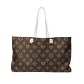 Luxury Monogram Weekender Bag — Brown Designer-Inspired Travel Tote