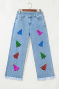 Isabella Cropped Wide Leg Jeans