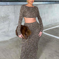 Women's Hip Wrap High Waist Dress Two-piece Suit