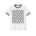 Ringer T-Shirt — Black Monogram Repeat Graphic Tee