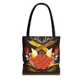 Floral Rose Dagger Tote Bag — Vintage Botanical AOP Shoulder Tote