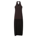 Autumn Women Clothing Sexy Sexy Stitching Halter Dress