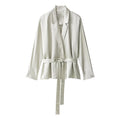 Autumn Women Clothing Fashionable Elegant Blazer Satin Pants Two Piece Sets