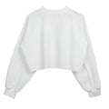 Fleece Lined Long Sleeved Fitness Yoga Wear Top Sports Cropped Short Sweatshirt Women