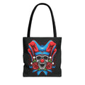 Gothic Jester Skull Tote Bag — Dark Circus Rose Design