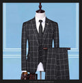 Men's Checkered Three-Piece Suit