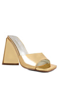LOVEBUG TRIANGULAR BLOCK HEEL SANDALS