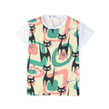 Retro Black Cat All-Over Print Women's Sports Jersey