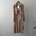 Autumn New Fashion Elegant Long Trench Coat For Women Retro British Baggy Coat Women