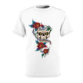 Skull & Roses Tee — Gothic Skull Floral T‑Shirt