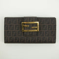 Fendi Brown Zucca Pattern PVC Long Wallet #2398