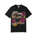 Gothic Rose Skull T-Shirt — Skull & Snake Floral Graphic Tee