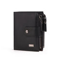 Anti-Theft Brush Business Leather Thin Short Men's Wallet Zipper Wallet Money Ticket Holder