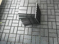 Plastic interlocking deck tiles, 36 pieces, 12 inch x 12 inch waterproof terrace tiles, with strong drainage design in grey