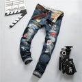 Men's Straight Slim Splash-ink Old Fashion Jeans