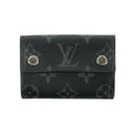 Louis Vuitton Discovery Eclipse Monogram Black Compact Wallet  #3383