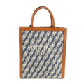 Celine Blue Triomphe Canvas Vertical Cabas 2Way Shoulder Bag #3384