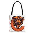 Copy of Bear Head Graphic Tote Bag — Bold Orange & Navy All-Over Print