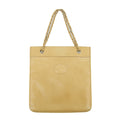 Chanel Coco Mark Beige Lambskin CC Logo Chain Shoulder Bag #3453