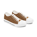 Brown Monogram Low Top Sneakers — Women's Fashion Canvas Shoes