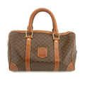 Celine Macadam Brown PVC x Leather Mini Boston Bag #3591