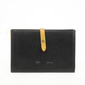 Celine Medium Leather Colorblock Pattern Multifunction Wallet Black #3594