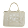 Prada Grey Canvas Canapa Logo 2Way Tote Bag Small #3595