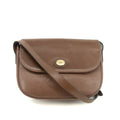 Christian Dior Vintage Brown Leather Flap Shoulder Bag #3652