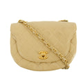 Chanel Lambskin Beige Quilted Chain Shoulder Bag #3772