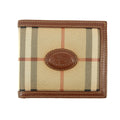 Burberry Brown Check Leather Bifold Wallet  #3815