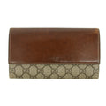 Gucci Canvas Coded Brown Continental Long Wallet #3817