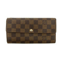 Louis Vuitton Damier Ebene Sarah Long Wallet #3822