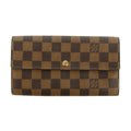 Louis Vuitton Damier Ebene Sarah Long Wallet #3838