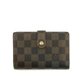Louis Vuitton Damier Ebene Brown Bifold Kisslock Wallet #3912