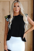 Kelly Floral Crochet Casual Tank Top