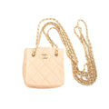 Chanel CC Quilted Mini Shopping Clutch Lambskin Pink Shoulder Bag #3979