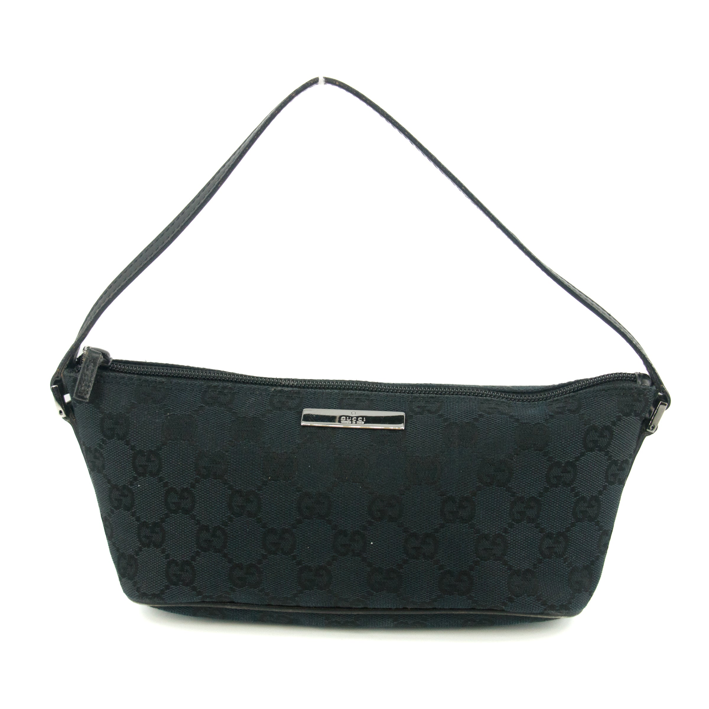 Gucci GG Canvas Black Boat Pochette Bag #4696