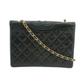 Chanel Black Lambskin Quilted Top Logo Shoulder Bag #4732