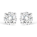 .925 Sterling Silver 1/5 Cttw Round Lab Grown Diamond Classic 4-Prong Solitaire Stud Earrings (F-G Color, VS1-VS2 Clarity)