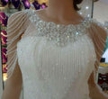 White Bolero Appliques Crystals Wedding Wrap Wedding Bolero Made in China Wedding Accessories Evening Dress