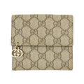 Gucci GG Coated Canvas Brown Compact Wallet #5298