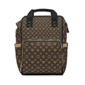 Luxury Pattern Multifunctional Diaper Backpack — Designer-Inspired Baby Bag with Changing Pocket