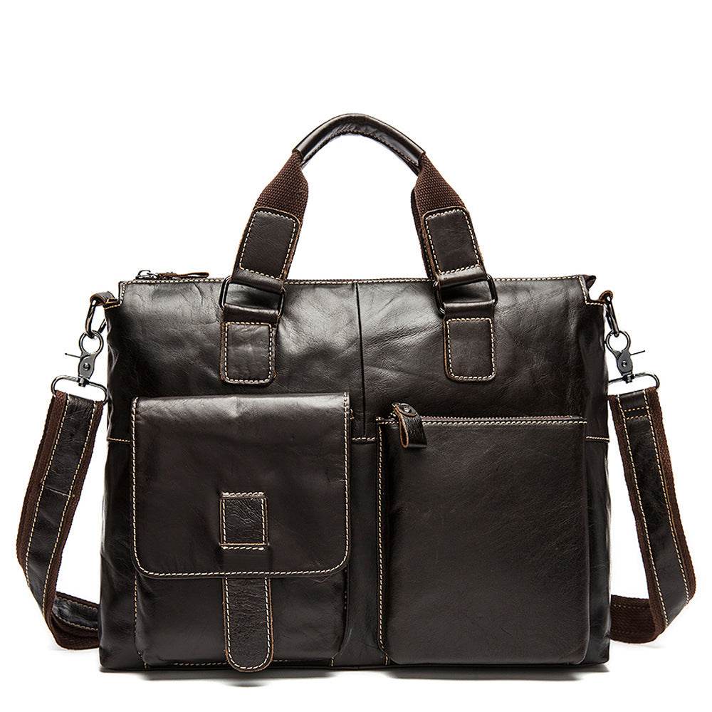 Retro First Layer Cowhide Shoulder Women Handbag