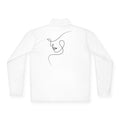 Minimal Line Art Face Quarter-Zip Pullover