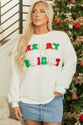 Katie Chenille Graphic Sherpa Sweatshirt