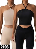 2 Pieces Sports Bra Athletic Running Sports Bra