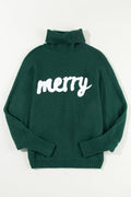 Belen Letter Embroidered High Sweater